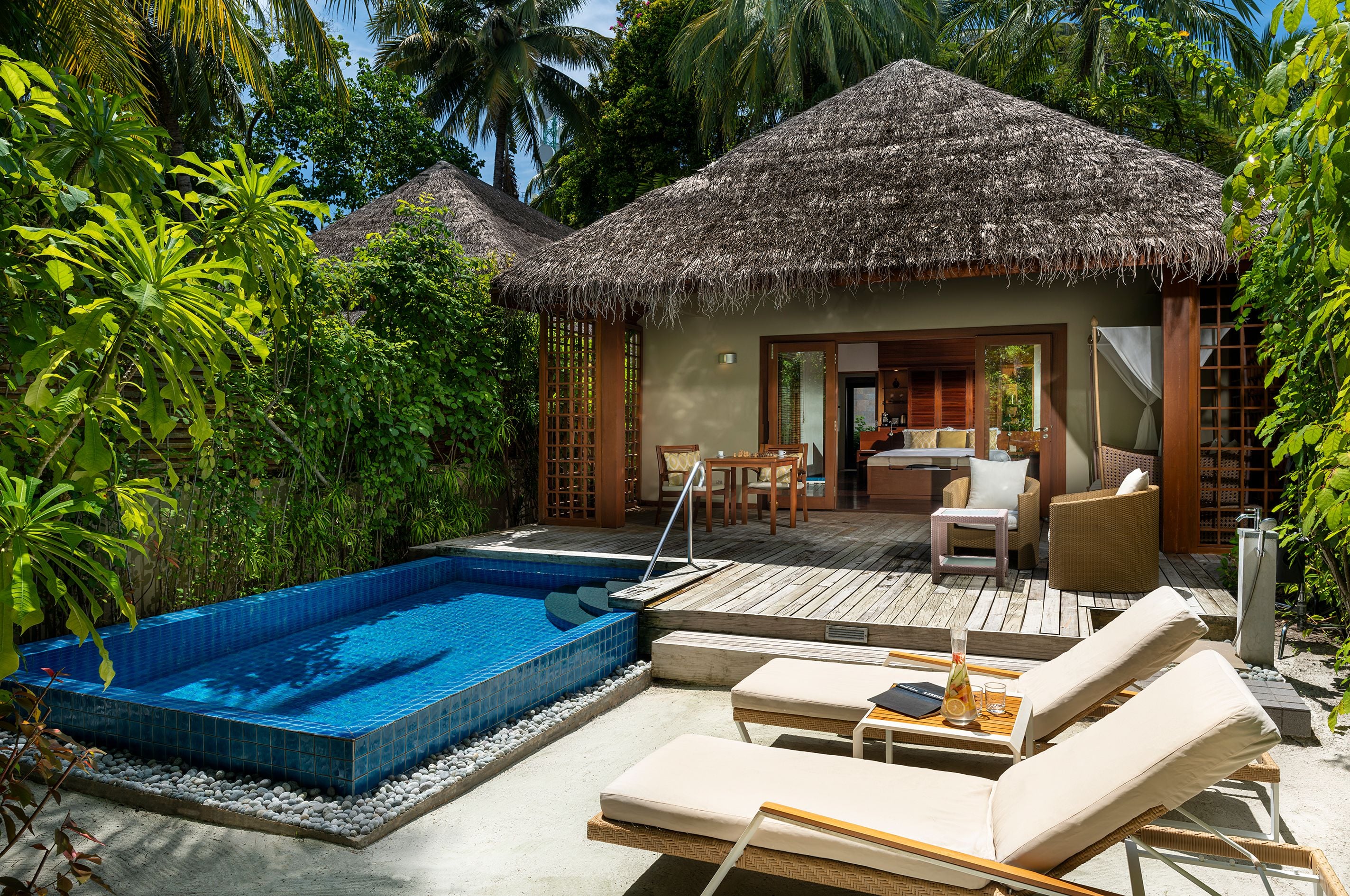 Baros pool villa deck