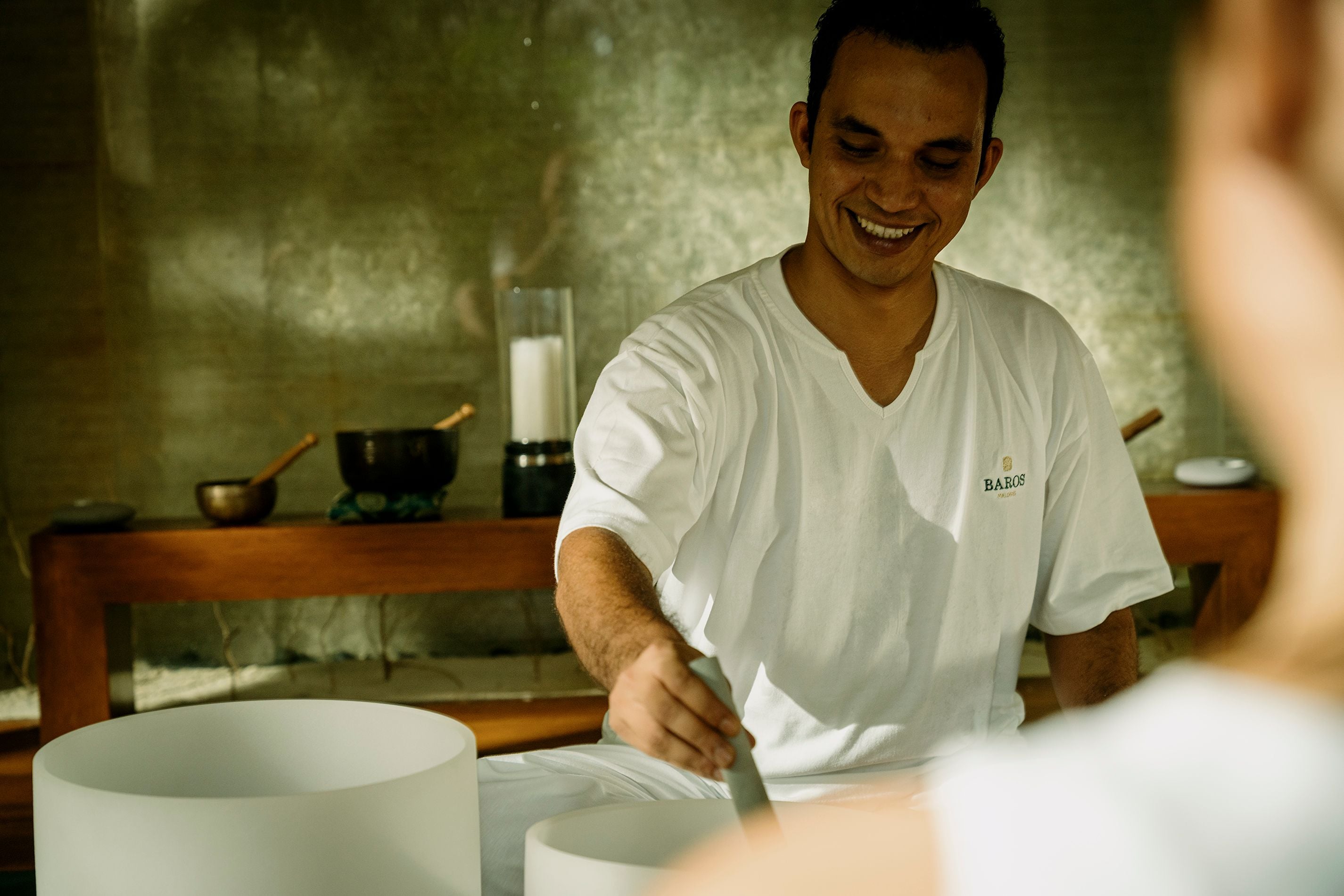 Baros Spa singing bowls experience